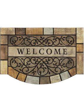 Heavy-Duty Non-Slip Welcome Door Mat 24"x36" for Outdoor Entry, Garage & Patio